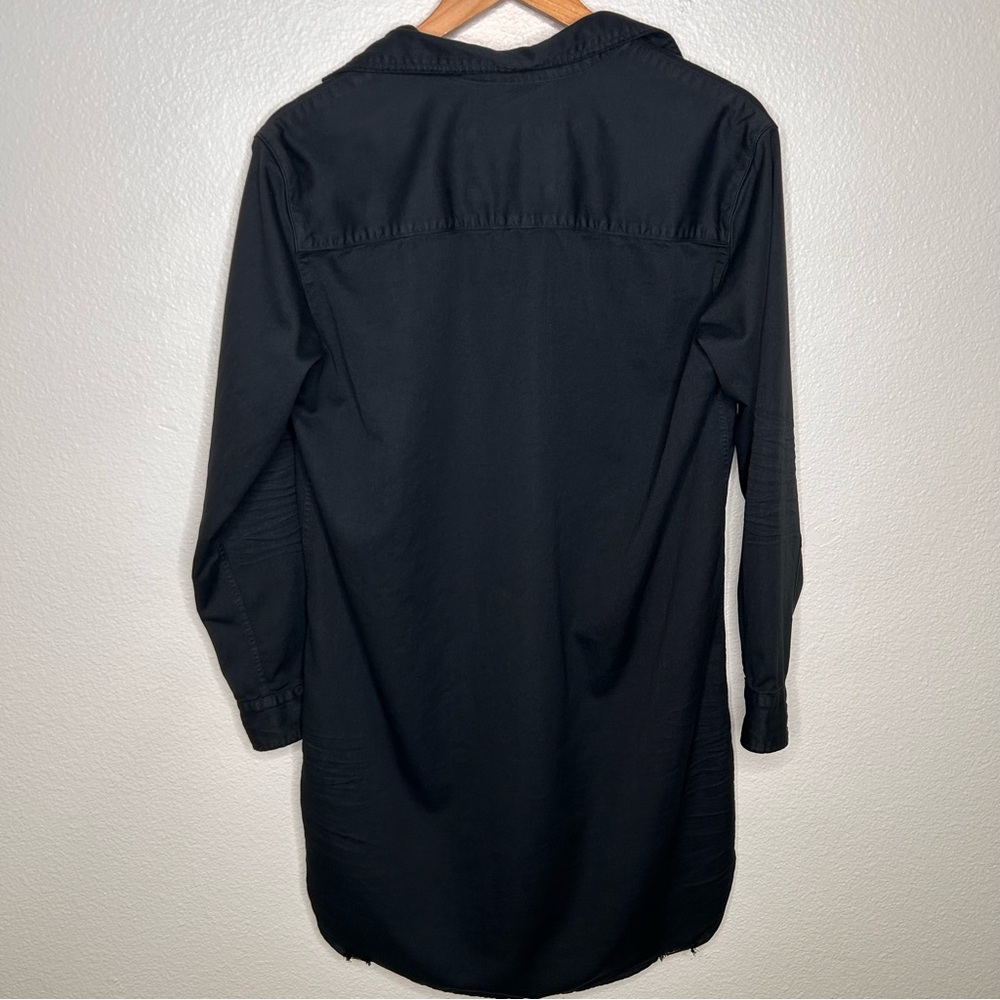 Frank & Eileen Black Button-Front Mini Shirt Dress - image 9